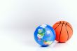 Basketball ball and the globe