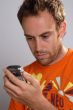 young man texting