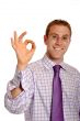 businessman with OK gesture