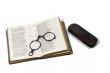 antique books and glasses