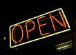 neon `open` sign