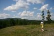 The girl on the nature.