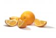 Oranges on white