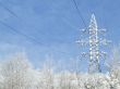 Snow-covered electric power lines