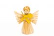 The angel made of straw, with the big gold bow