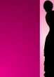 Woman on pink background