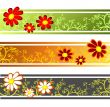 three flower strips