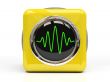 Yellow measuring instrument (oscillograph) isolated on