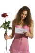 Loveletter with red rose