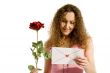 attrractive girl with love-letter