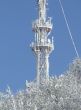 Snow-covered antenna