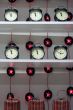 Several alarm clocks