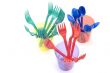Plastic cup with forks