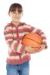 girl whit ball of basketball