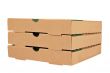 Three pizzas boxes