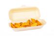 Potatoes on styrofoam container