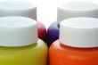 paint in plastic jars