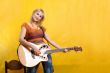woman with guitar