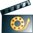 Movie clacker icon or symbol