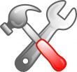 Tools icon or symbol