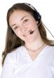 customer service woman smiling