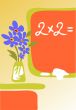 School board and flowers