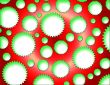 Green Stars on Red