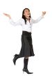 business woman with arms up