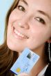 business woman with credit card