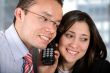 Business partners - good news on the phone