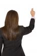 business woman pointing at something