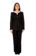 serious business woman standing firmly