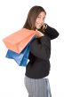 business woman with shopping bags