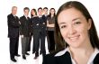 business woman and her team