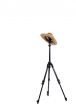 tripod and straw hat