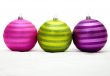 christmas balls in purple - pink and green