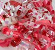 Red and White Valentine Curly Ribbons