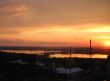 kazan`s industrial sunset.