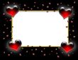Valentine Heart Frame on Black