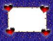 Valentine Heart Frame on Blue Waves