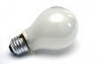 Light bulb at white background