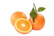 Orange with leaf
