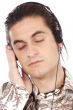 Teen listening to music