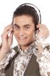 Teen listening to music