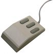 isolated vintage square pc mouse
