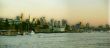 Sunset panorama, Seattle skyline, sailboats