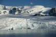 Glaciated mountains and icefall
