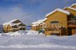 Townhouses after heavy snowstorm