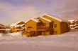 Townhouses after heavy snowstorm