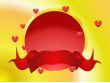 Valentine button with banner